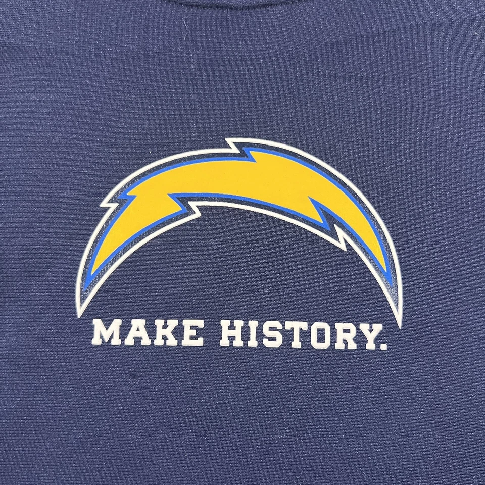 Under Armour San Diego Chargers Youth NFL Combine Hoodie Pullover Navy (Medium) - Image 3 of 4