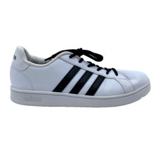 Youth Size 6 Adidas Grand Court Sneaker Athletic White Low Top Lace Up Boys Girl
