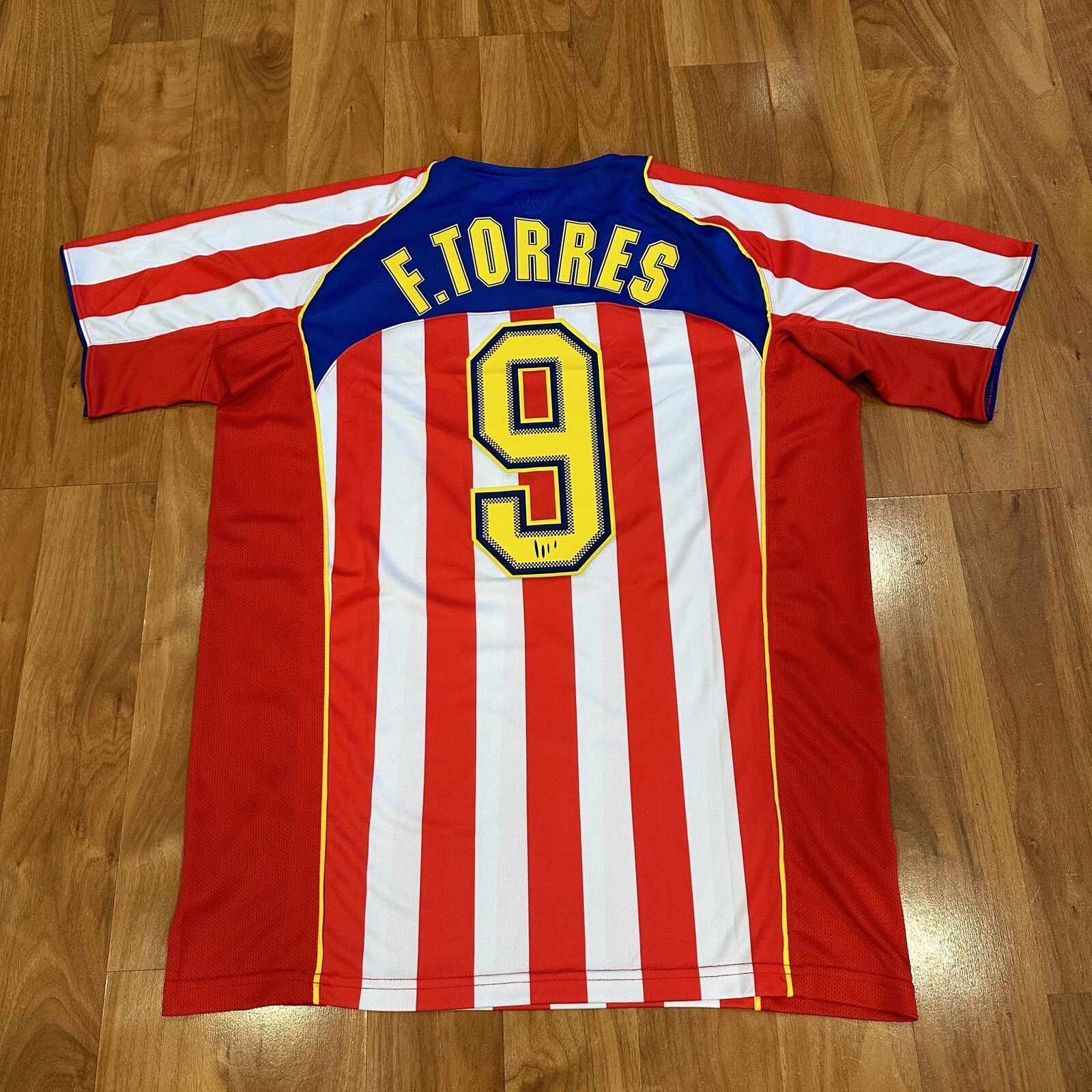 Atlético Madrid Fernando Torres SpiderMan 2 Jersey Size M Retro Soccer