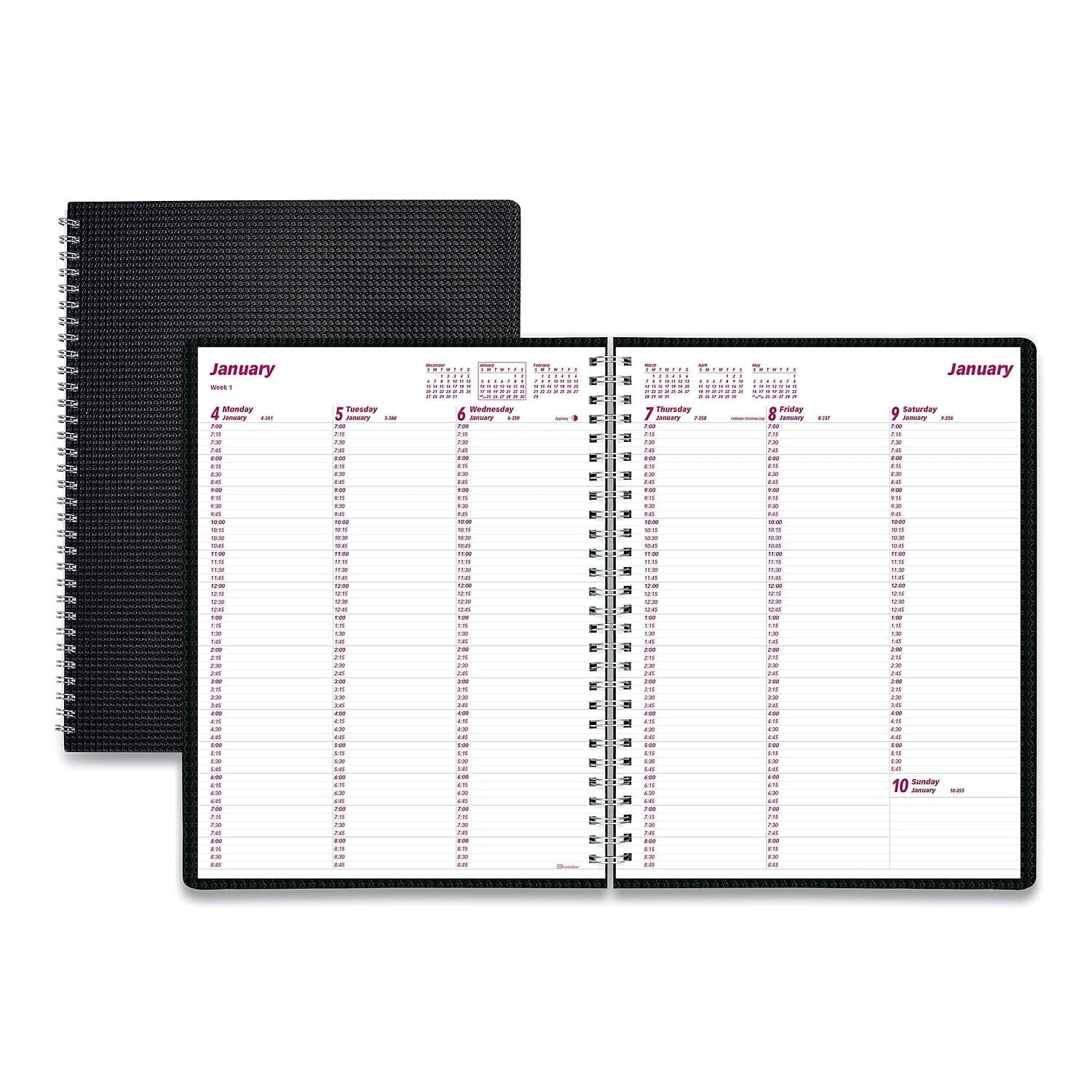 Brownline 2024 DuraFlex Weekly Planner Appointment Book 12 Months January to ...