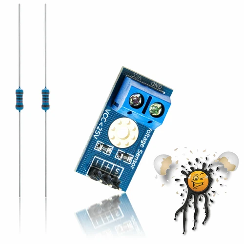 ESP32 ESP8266 Spannungssensor / Voltage Sensor Kit 5V 1V ADC Signal 0-25 Volt