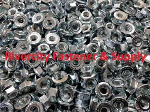 (500) M8-1.25 Serrated Flange Lock Nut 10.9 Spin Wiz Nut 13mm Hex 8mm x 1.25 - Picture 1 of 8