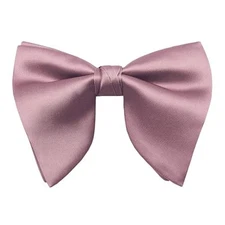 Oversized Bow Ties for Men, Pre Tied Clip on Men's Black Bowtie for Pink