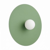 Wandleuchte Salbei Weiß Stahl Glas G9 Schlafzimmer Ø50 Cm Rund Wandlampe Flur