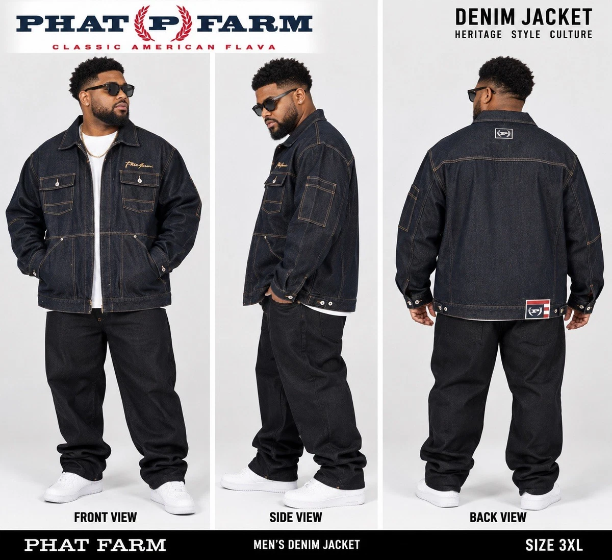 PHAT FUEL DNNM ジャケット 25+ Phat Farm Denim Coats, Jackets & Vests for Men for sale