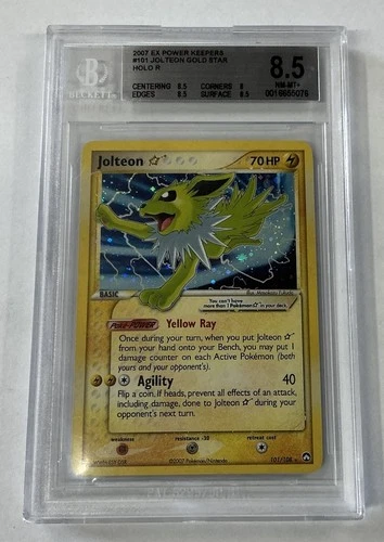 Pokemon Jolteon EX Power Keepers Gold Star Holo Rare #101 BGS 8.5 Beckett