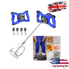 2600W Electric Plaster Paddle Mixer 6 Speed Mortar Cement Paint Stirrer Whisk