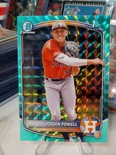 2025 Bowman Chrome Caden Powell Aqua Geometric Refractor 1st #22/125