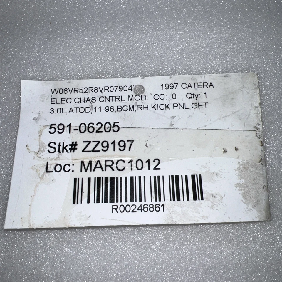 Cadillac Catera 1997 módulo de control de carrocería BCM1 16211379 Foto 3 de 4