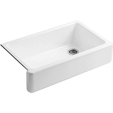 KOHLER K-6489-0 Whitehaven 35 3/4" Farmhouse Sink Tall Apron Front NEW