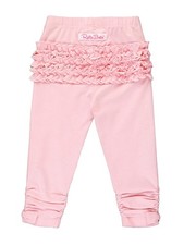 Pink Baby Ruched Bow Leggings - 2T