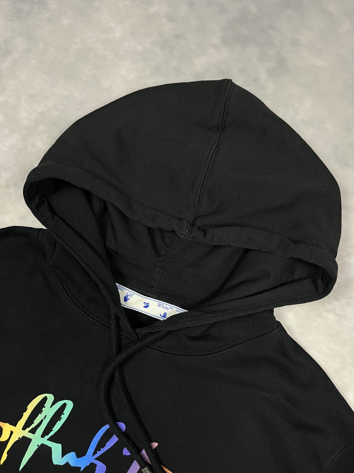 Off-White Rainbow Gradient Script Logo Cropped Ho… - image 4