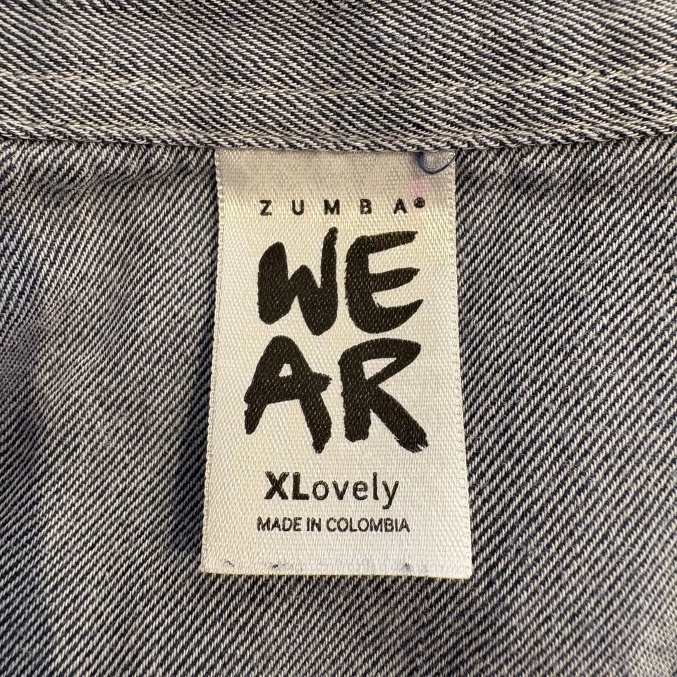 Camisa Zumba Crazy Happy Franela Abotonada Una Zumba Love Talla XL Foto 4 de 4