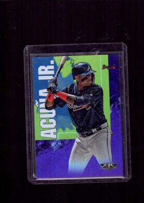 2019 Topps Fire #37 Ronald Acuña Jr. Purple #/99