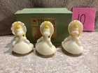 Vintage Tavern Candles Easter Bonnet Girls 2.5" Socony Mobil Oil Set of 3 w/Box