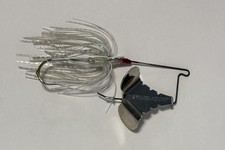 Terminator T-1 Titanium Buzzbait 3/8 oz White/Silver, Silver (Nickel) Blade