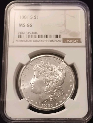 1881 S Morgan Silver Dollar NGC MS66