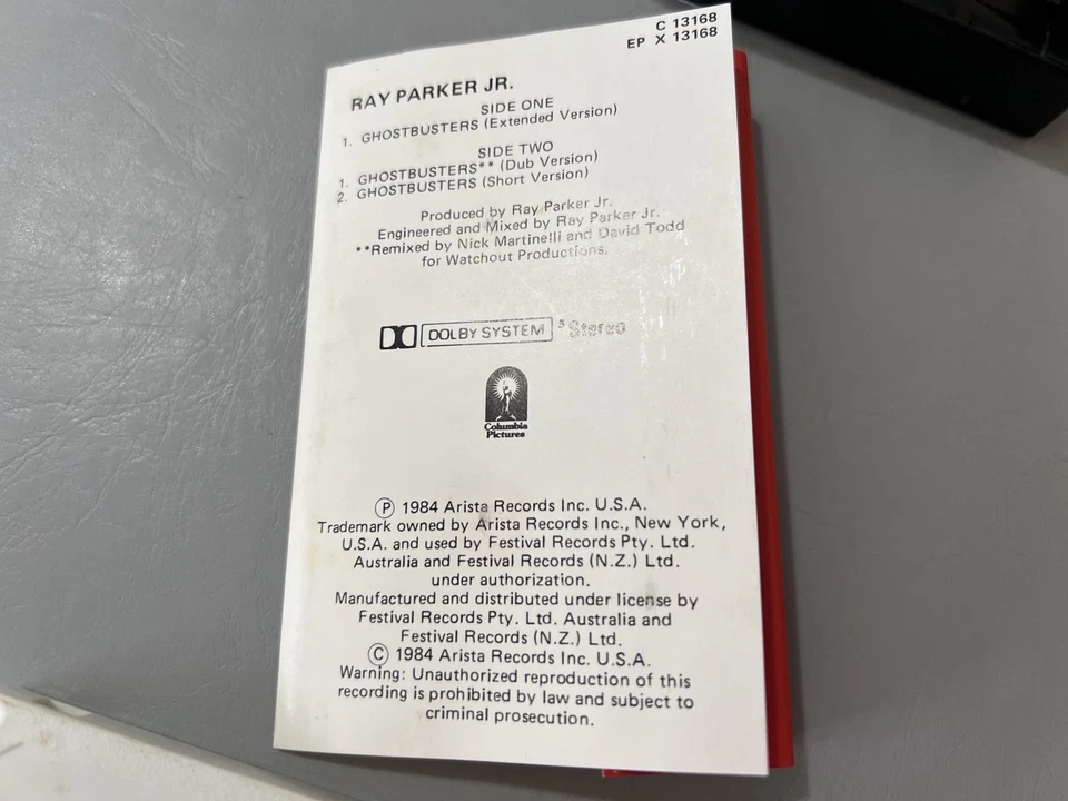 Ray Parker Jr. ‘Ghostbusters’ 1984 Australian Cassingle Cassette Tape - Image 3 of 4