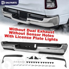 Fits 2019-2024 Ram 1500 Chrome Metal Rear Step Bumper Assembly Wo Dual Exhaust