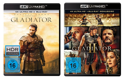 Gladiator 1+2 - (Ridley Scott) im Set - 4K Ultra HD # UHD-SET-NEU