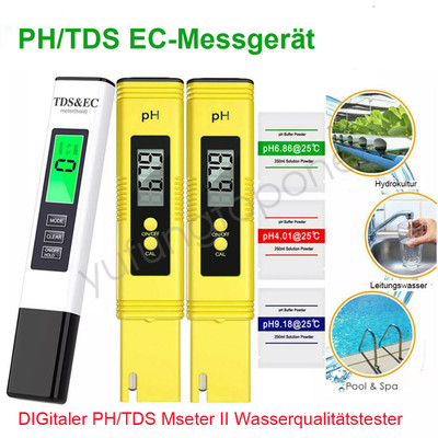 Wassertester 3in1 TDS PH  Wasserqualität-Tester für Trinkwasser, Aquarien DHL