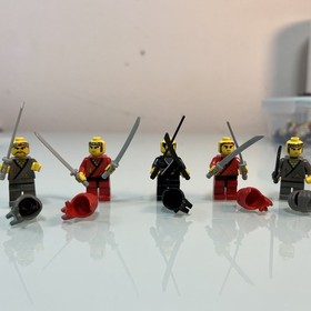 Vintage Lego Ningago MiniFigures With Weapons And Extra Helmets