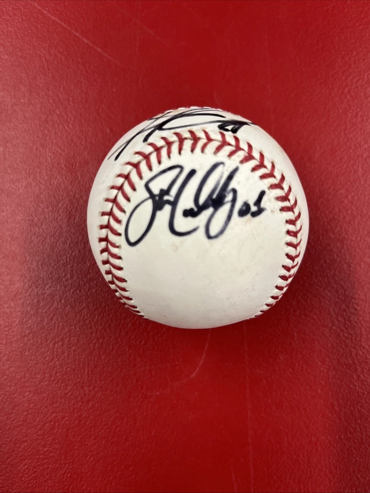BRYCE HARPER SIGNED OMLB  BASEBALL w. Stev Lombardozzi Rookie Autograph! JSA LOA - Image 3 of 4
