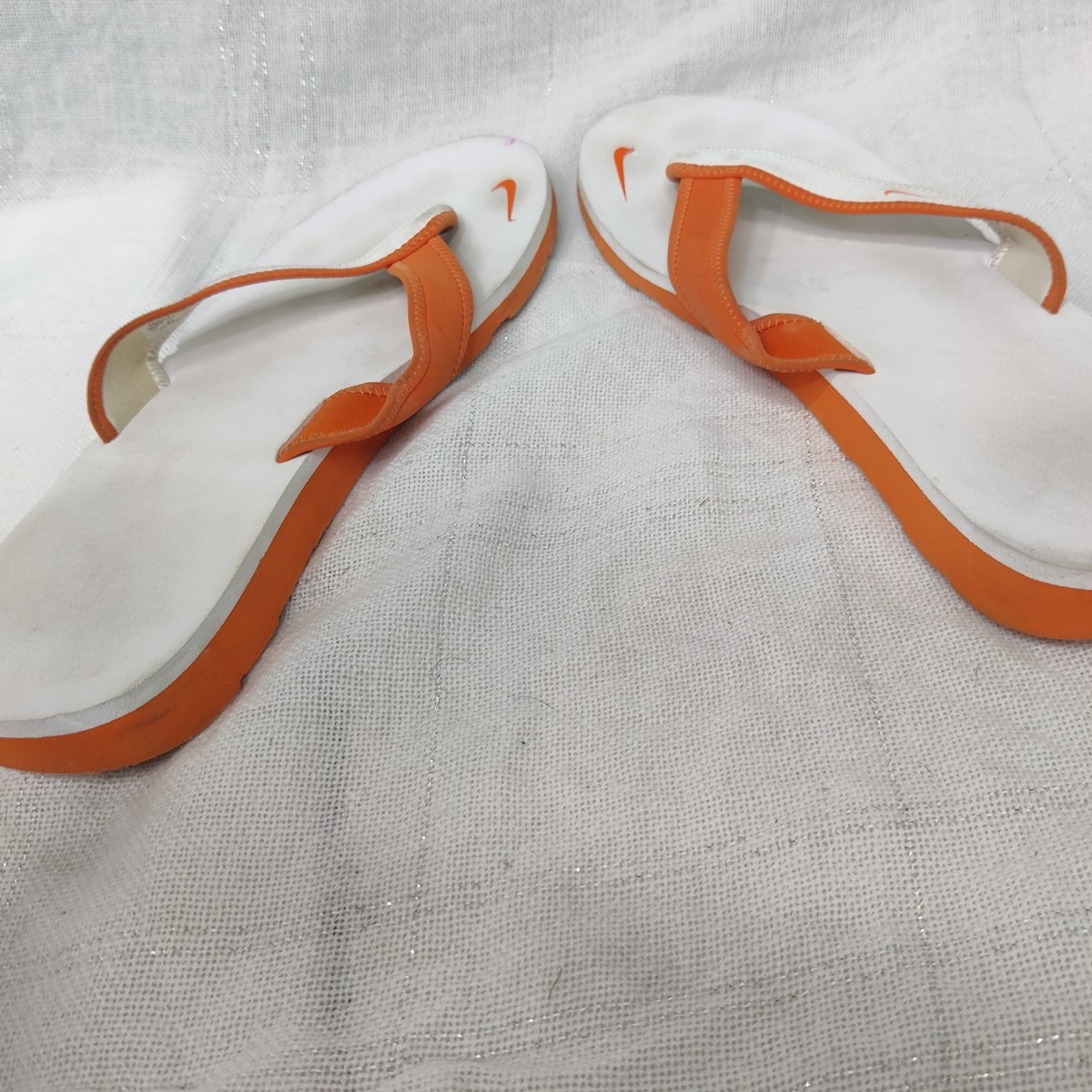 Y2K Nike Celso Flip-Flop Sandals Womens 11W White Orange