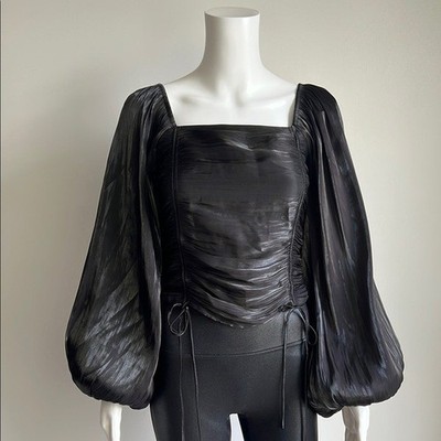 Line & Dot Peyton Blouse in Black - XS