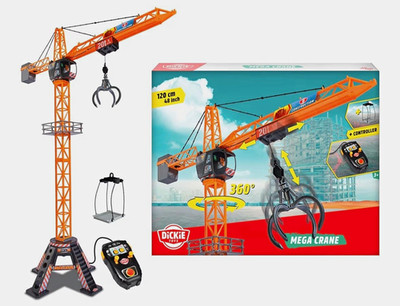 Dickie Toys Mega Crane Spielzeug-Kran 120 cm mit Fernbedienung