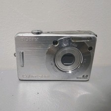 Sony Cyber-shot DSC-W50 Silver Compact Camera 6MP 3x Zoom 2.5in LCD