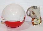 Vintage 1999 Burger King Kids Premium Toy Pokemon Cubone Keychain w/ Pokeball