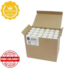 96 Pack White Unscented Tea Light Candles Long Burn Clear Cup 6-7 Hours