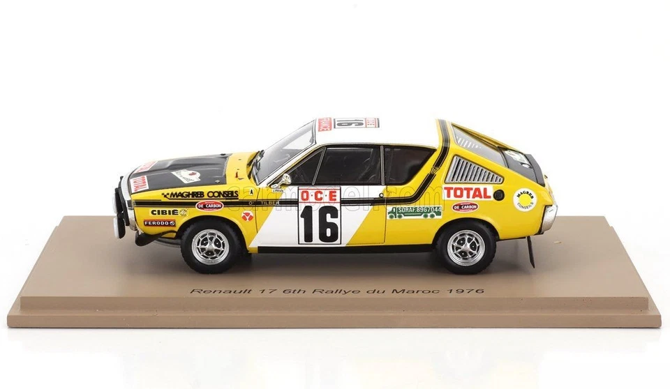 RENAULT R17 #16 J.Prive Rallye Du Maroc 1976 1/43 SPARK S6191 - Image 3 of 4