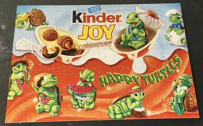 Werbepuzzle- Motiv Happy Turtles DIN A 5 -- kein Stanzrahmen -Herkunft unbekannt