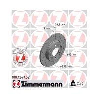 Zimmermann 100.1248.52 Bremsscheibe Hinterachse FüR Vag