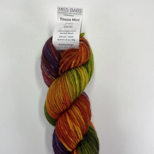 Miss Babs Hand Dyed Yarn Yowza Mini 200yd DK Weight SW Merino 2023 BIRTHDAY GIFT video thumbnail