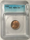 1927 1C Lincoln Wheat Cent Penny ICG MS64 RD