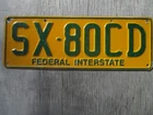 1988 South Australia Federal Interstate SX-80CD over 38t license plate
