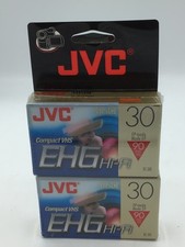 JVC Compact VHS EHG Hi-Fi TC-30 Set Of 2 Blank Tapes 90 Min SEALED