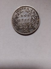 1840 India .917 Silver One Rupee Queen Victoria East India Company Nice Grade