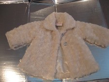 Children's Ivory Soft Faux Fur Jacket Size 0