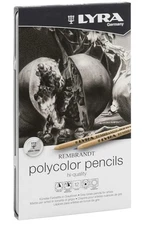Lyra Rembrandt Polycolor Profi Plus Pencils - Tin of 12 Coloured Artist Pencils