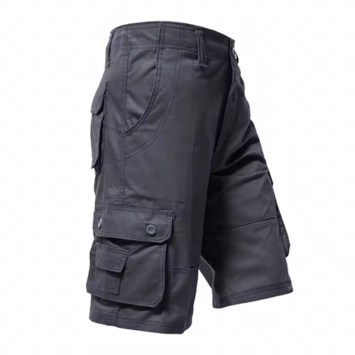Herren Freizeit Solide Cargo Shorts Mehrere Taschen Gewaschen Lounge Größe 30-48 - Bild 12 von 15