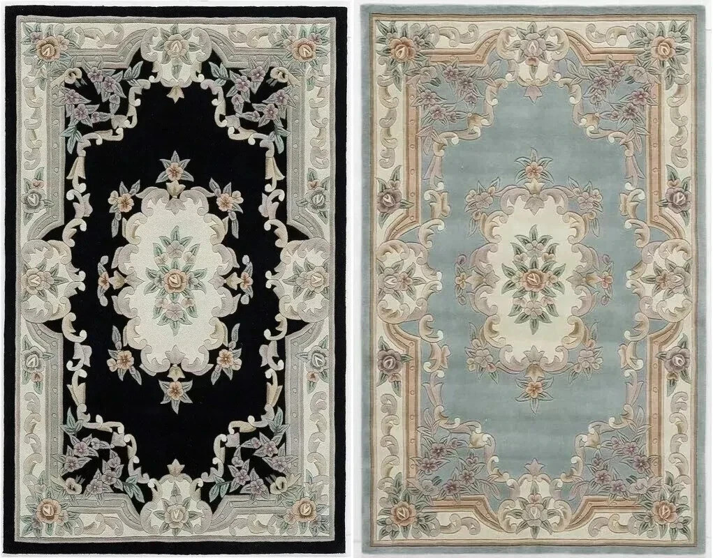 Premium Quality Hand Tufted Area Rug 8x10 Aubusson Design Carpet Wool Rug Gift