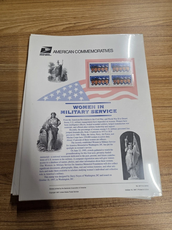 USPS American Commemorative Collection souvenir 1997 stamps Sealed 11 Panels - Image 3 of 4