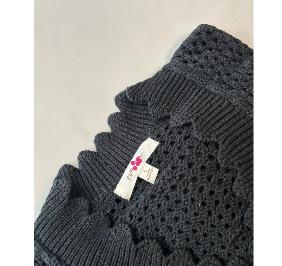 Ladies Marks Pointelle Jumper Long Sleeved 100% Cotton Knit Crochet Sweater NEW - Image 4 of 4