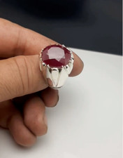 Natural Ruby Ring Handmade Sterling Ring 925 Quality Ruby Ring Gift Xmas Band