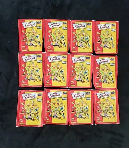 THE SIMPSONS Springfield Sticker Collection Pack Panini 1999 12 Pack Lot - Picture 1 of 3