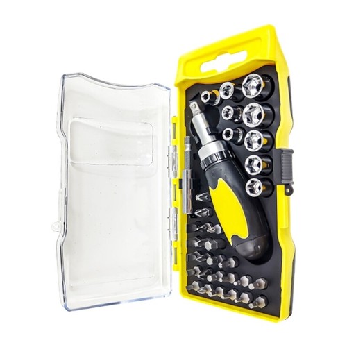 Multi Tools Screwdriver Set Ratchet Socket Wrench Combination Tool Box Hardware - Bild 9 von 10